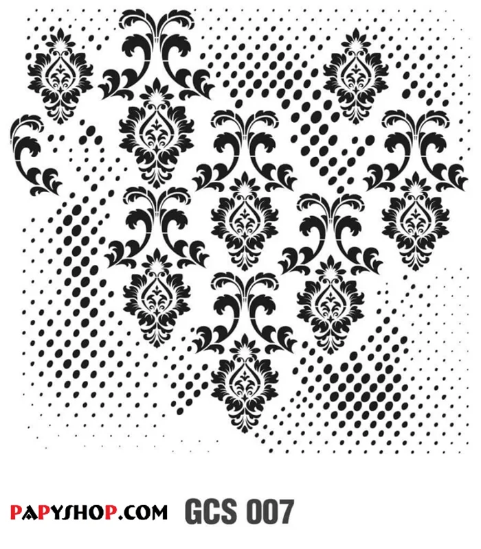 شابلون استنسیل 44*40 کادنس کد GCS007 طرح مدرن دیوار