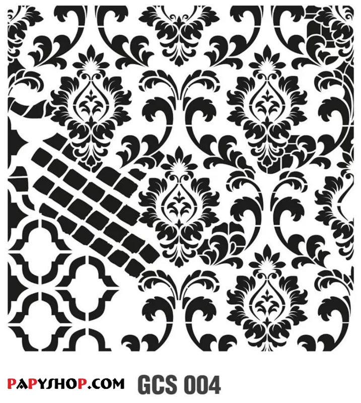 شابلون استنسیل 44*40 کادنس کد GCS004 طرح مدرن دیوار