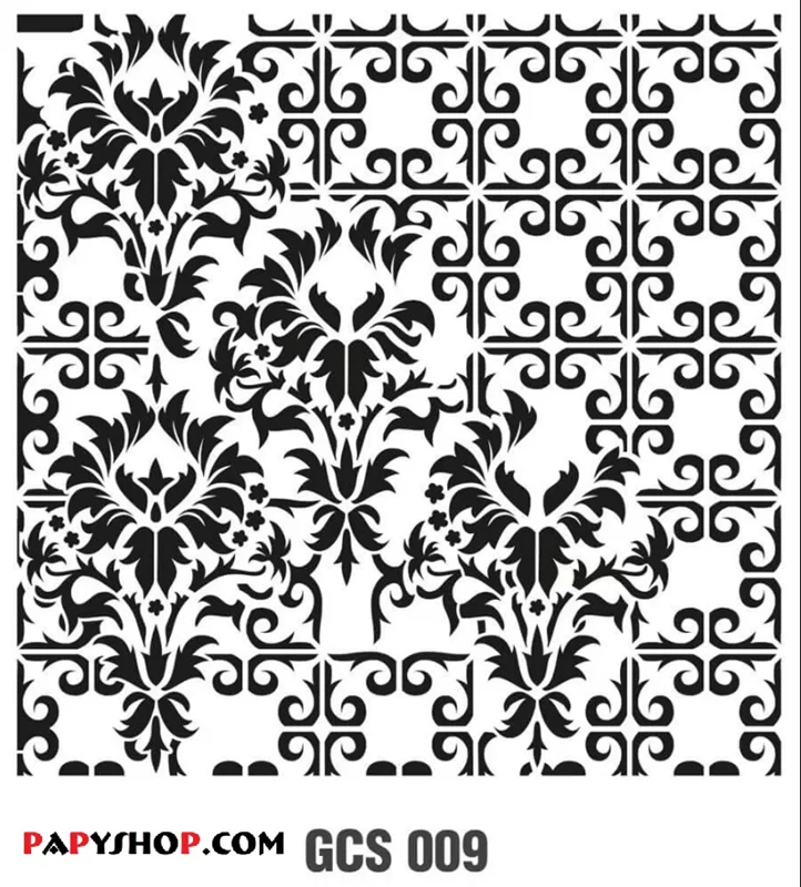 شابلون استنسیل 44*40 کادنس کد GCS009 طرح مدرن دیوار